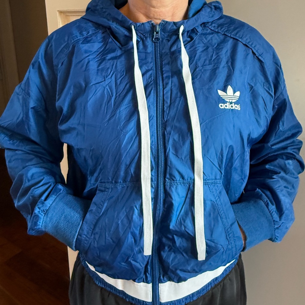Adidas Blue Windbreaker Jacket
